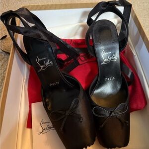 Christian Louboutin Black Bow Satin Heels
SOLD OUT EVERYWHERE